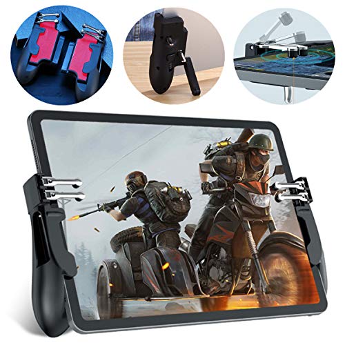 Product Cover PUBG Mobile Controller for Tablet - Aovon 4 Triggers [6 Finger Operation] Sensitive L1R1 L2R2 Shoot Aim Trigger Gamepad Grip, Support 5.5-12.9 inch iPad & Tablet (Red)