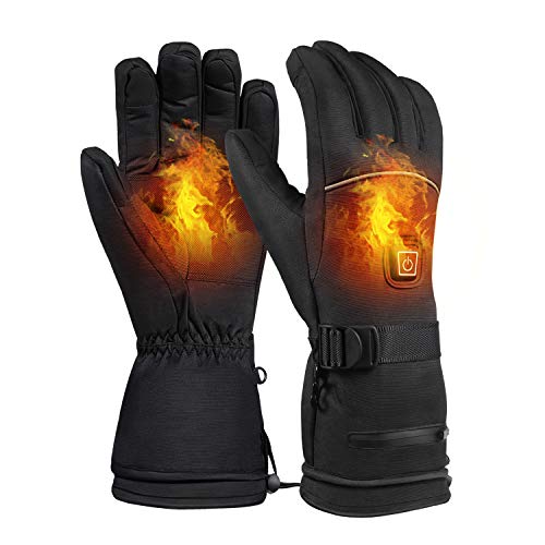 Product Cover Decdeal Electric Heated Gloves, Touchscreen Battery Heating Glove for Men and Women Motorcycle Ski Snowboard