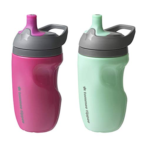 Product Cover Tommee Tippee Insulated Sportee Toddler Water Bottle with Handle, Girl - 12M+, 2ct