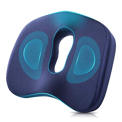 Product Cover Winjoy Seat Cushion, 100% Memory Foam Chair Pad. Orthopedically Designed for Sciatica/Coccyx/Tailbone, Lower Back Pain Relief. Ideal for Home/Office Chair/Wheelchair/Car