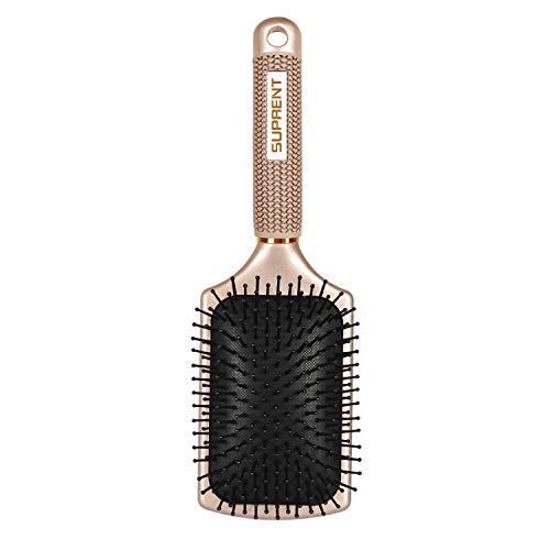Product Cover SUPRENT Velvet Touch Paddle Brush, Detangling Brush for Hair Straightening & Smoothing for Wet hair and Dry hair (Gold)