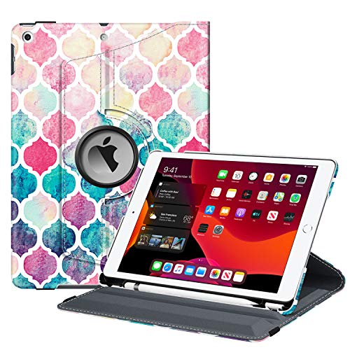Product Cover Fintie Rotating Case for New iPad 7th Generation 10.2 Inch 2019 - [Built-in Pencil Holder] 360 Degree Rotating Smart Protective Stand Cover with Auto Sleep/Wake for iPad 10.2