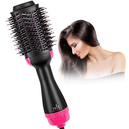 Product Cover Hair Dryer Brush, Hot Air Brush, One Step Hair Dryer & Volumizer 3 in 1 Upgrade Feature Anti-scald Negative Ion Hair Straightener Brush with Smooth Frizz and Ionic Technology