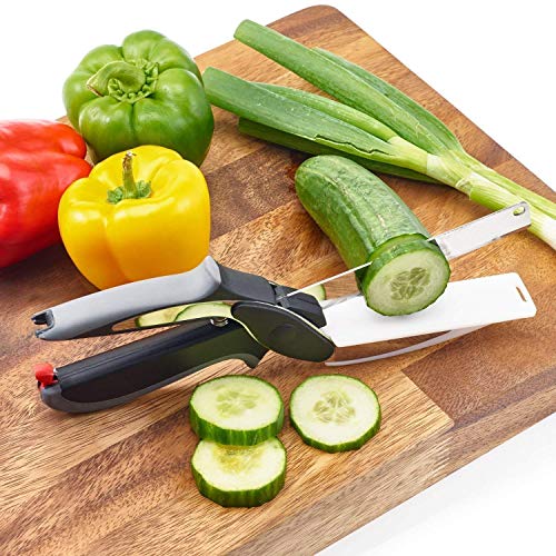 Product Cover Unity BrandTM Stainless Steel Multi Function Kitchen Vegetable Food Chopper Scissors with Spring Action and Locking Hinge (Multicolour)