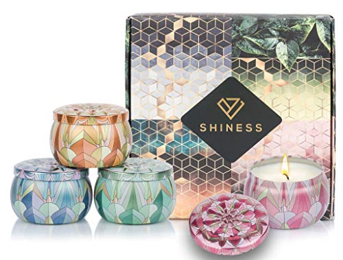 Product Cover Large Size Aromatherapy Luxury Scented Candles Essential Oils Gift Set for Women Highly Scented & Long Lasting Balance, Harmony,Meditation, Relaxation Your OWN SPA Candles Gift Set (Green and Pink)
