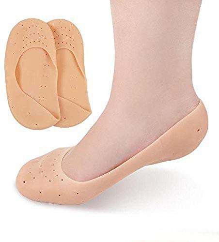 Product Cover Unity BrandTM Anti Crack Full Length Silicone Foot Protector Moisturizing Socks for Foot-Care and Heel Cracks