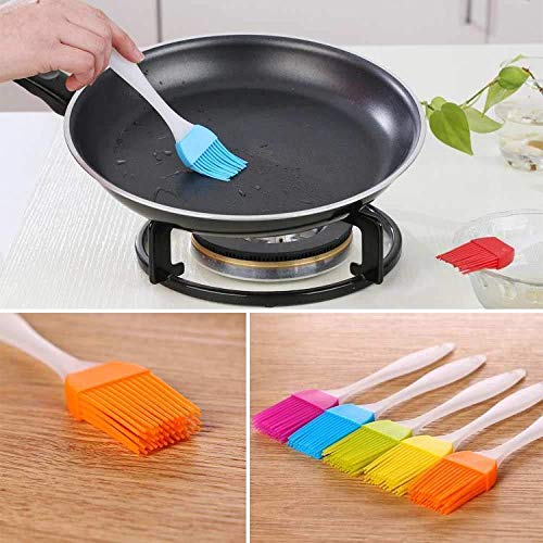 Product Cover Unity BrandTM Set of 2 Kitchen Silicon Flat Pastry Brush Multi Purpose Silicon Oil Cooking Brush for Grilling, Tandoor and BBQ (Multi Color)