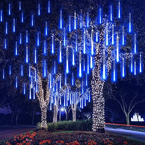Product Cover Year 30cm Outdoor Meteor Shower Rain 8 Tubes LED String Lights Waterproof for Christmas Party Decoration