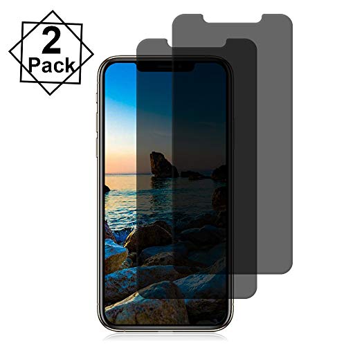Product Cover JchanMing Privacy Screen Protectors for iPhone XS/X/iPhone11 Pro [5.8 Inch] [3Pack] Tempered Glass Privacy Screen Protectors Compatible with iPhone Xs/X iPhone 11 Pro [9H Hardness] [No Bubble]
