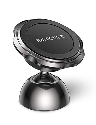 Product Cover RAVPower Magnetic Phone Car Mount, Magnetic Phone Holder for Car, Phone Mount, Phone Magnet, Compatible with iPhone 11 Pro XS Max XR X 8 7 Plus Galaxy S10 S9, Note 10, LG G8 Thinq, Pixel 3 XL
