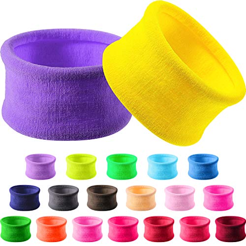 Product Cover 20 Pieces Large Cotton Stretch Hair Ties Bands Rope Ponytail Holders Headband for Thick Heavy or Curly Hair (Multicolor)