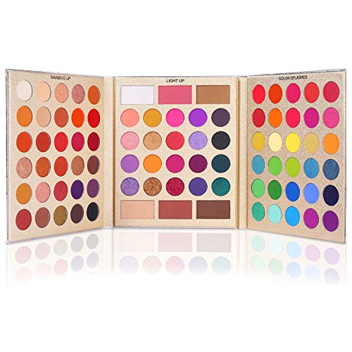 Product Cover UCANBE Pretty All Set Eyeshadow Palette Holiday Gift Set Pro 86 Colors Makeup Kit Matte Shimmer Eye Shadow Highlighters Contour Blush Powder All In One Makeup Pallet