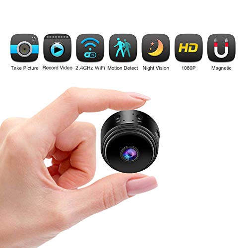 Product Cover Hidden Camera Spy Camera WiFi Wireless Full HD 1080P Security Camera Night Vision Motion Activated Indoor Outdoor Small Nanny Cam for Cars Home Apartment