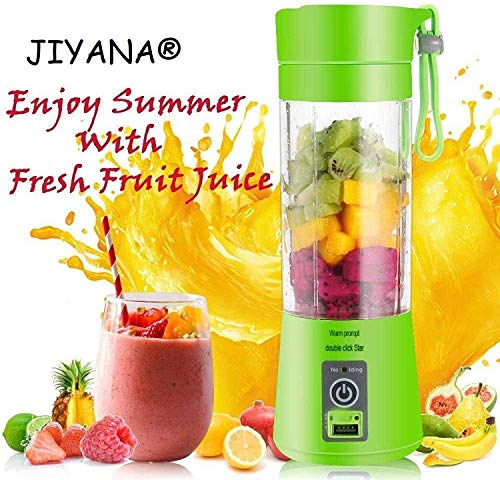 Product Cover JIYANA Portable USB Electric Blender Juicer Cup Plastic Fruit Juicer Grinder 380ml Juice Blender Fruit Juicer Cup Bottle (Multicolour)