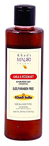 Product Cover Khadi Mauri Herbal Amla & Rosemary Shampoo - Promotes Hair Growth & Nourishes Hair Follicles - SLES & Paraben Free - 210 ml