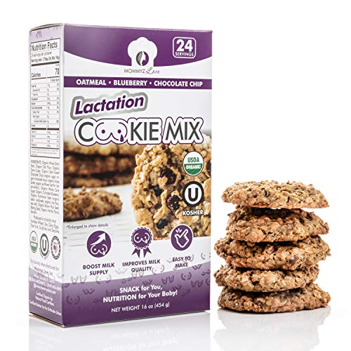 Product Cover Lactation Cookie Mix | USDA Organic & KOSHER Certified with Brewers Yeast Powder for Lactation Support | Ideal for Breastmilk Supply Increase (OATMEAL - BLUEBERRY - CHOCOLATE CHIP) - 24 Servings