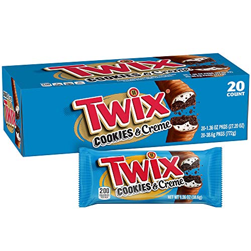 Product Cover TWIX Cookies & Creme Chocolate Cookie Bar Candy, 1.36-Ounce (Pack Of 20)
