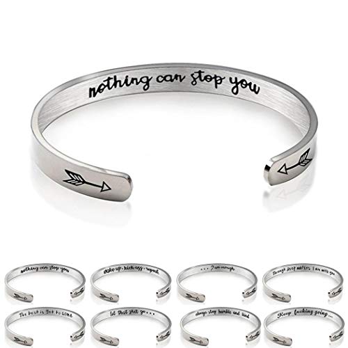 Product Cover salver Bracelet Stainless Steel C-Shaped Open Bracelet Women Men Bangle Jewelry Gift Bangle