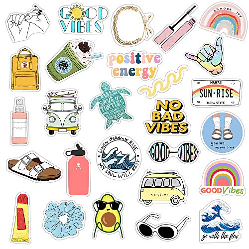 Product Cover Vsco Girls Stickers for Water Bottles 35-Pack,Cute Stickers Perfect for Hydro Flask,Laptop,Phone,Luggage,Tablet,Compartment,Skateborad,Yeti, Car,Travel Extra Durable