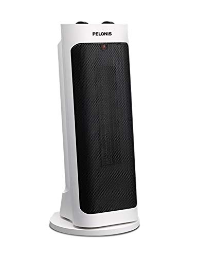Product Cover Pelonis PH-19J Pisa Tower Portable Ceramic Space Heater, 1500W Fast Heating, Programmable Thermostat, Easy Control, Widespread Oscillation, Over Heating & Tip-Over Switch Protection, Fan, White