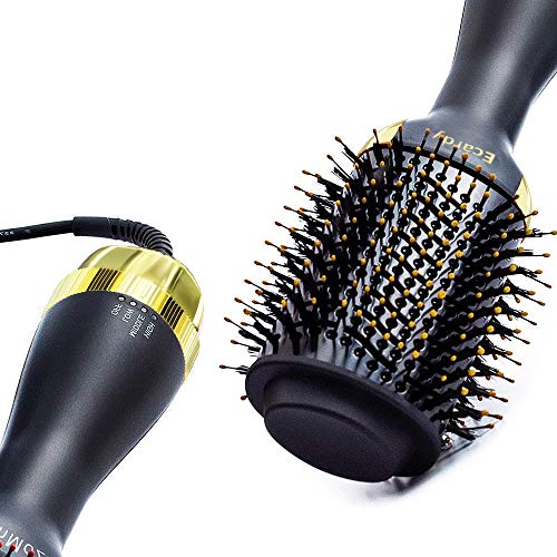 Product Cover Ecardy Hair Dryer Brush - Round Brush Hair Dryer and Volumizer - Ionic Blow Rotating Dryer Air Brush in One - Hair Dryer Brush for Short Hair Straightener