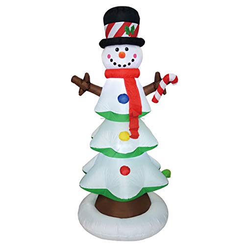 Product Cover GOOSH 6 FT Christmas Inflatable Snowman with Branch Hand LED Lights Indoor-Outdoor Yard Lawn Decoration - Cute Fun Xmas Holiday Blow Up Party Display