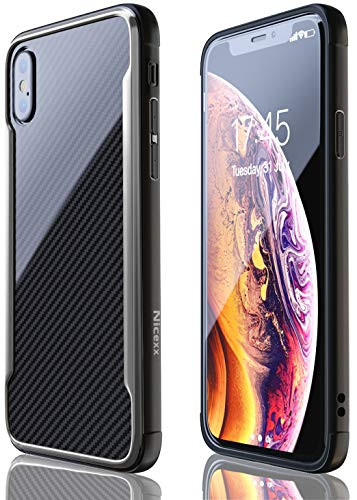 Product Cover iPhone Xs Max Case | Shockproof | 12ft. Drop Tested | Carbon Fiber Case | Wireless Charging | Lightweight | Scratch Resistant | Compatible with Apple iPhone Xs Max - Black