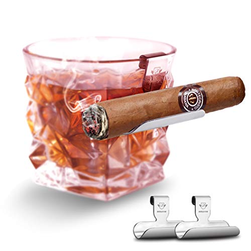 Product Cover BORAVIS Cigar Glass Holder,Specially Designed for Whiskey & Cigar Lovers (2 Pack)