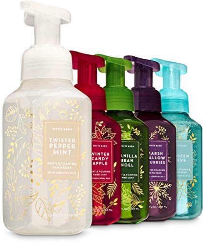 Product Cover Bath and Body Works Christmas Glow Gentle Foaming Hand Soaps, Holiday 5-Pack