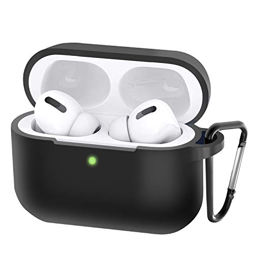 Product Cover Molato Compatible with Airpods Pro Case, Liquid Silicone Airpods Pro Protection Cases Cover for Airpods 3 - Black