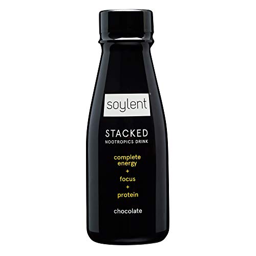 Product Cover Soylent Stacked Complete Energy, Focus, & Protein Shake, (Pack Of 12), Chocolate, 15g of Protein, 11 Fl. Oz.