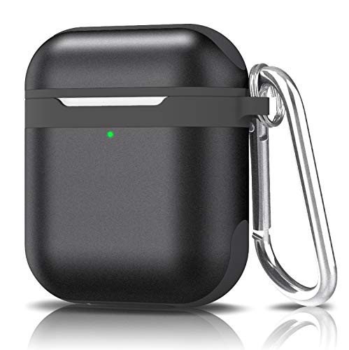 Product Cover Airpods Case Cover, FILOTO Upgrade AirPods Protective Metal Case with Airpods Accessories Keychain, Soft Silicone&Hard Aluminum Slim Portable&Shockproof Airpod Case for Apple Airpods 2&1 Charging Case
