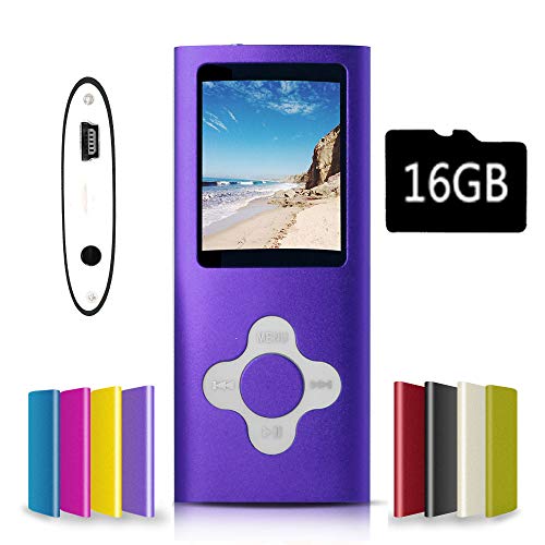 Product Cover G.G.Martinsen Purple&White Versatile MP3/MP4 Player with a Micro SD Card, Support Photo Viewer, Mini USB Port 1.8 LCD, Digital MP3 Player, MP4 Player, Video/Media/Music Player