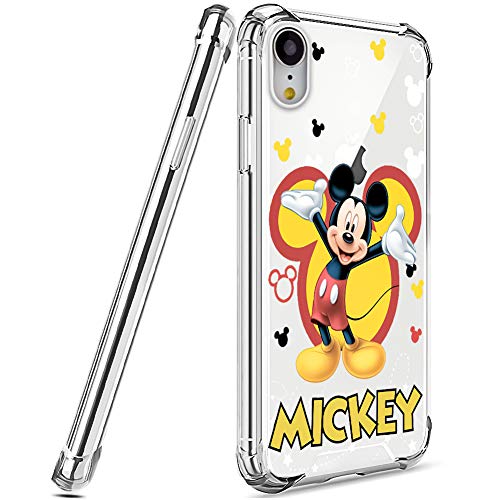 Product Cover DISNEY COLLECTION Designed for iPhone XR Case 6.1 Inch (2018) Mickey Mouse [Shock-Absorbing] [Scratch-Resistant] [Military Grade Protection] Hard PC + Flexible TPU Frame Transparent Cover Case