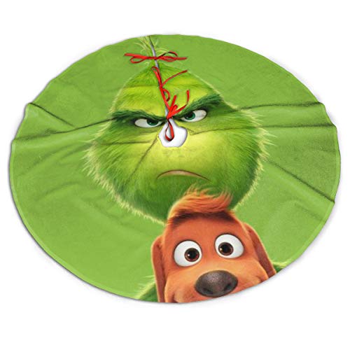 Product Cover Muelmary The Grinch Stole Christmas Christmas Tree Skirt for Christmas Decorations for Xmas Party and Holiday Decorations