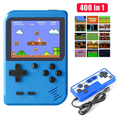 Product Cover Diswoe Handheld Game Console, Retro Mini Game Player with 800mAh Rechargeable Battery, 400 Classical FC Games, 2.8-Inch Color Screen, Support for Connecting TV & Two Players, Gift for Kids and Adults