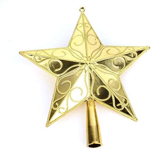 Product Cover APSAMBR-3D Glitter Star Christmas Tree Topper Decoration Hanging Christmas Treetop Star Ornament for Christmas Celebration