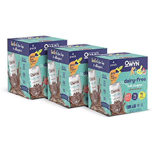 Product Cover OWYN, Vegan Dairy Free Milk, Chocolate, 8.5 Fl Oz (Pack of 12), 100-Percent Plant-Based, Dairy-Free, Gluten-Free, Soy-Free, Tree Nut-Free, Egg-Free, Allergy-Free, Vegetarian, Kosher, Lactose Free
