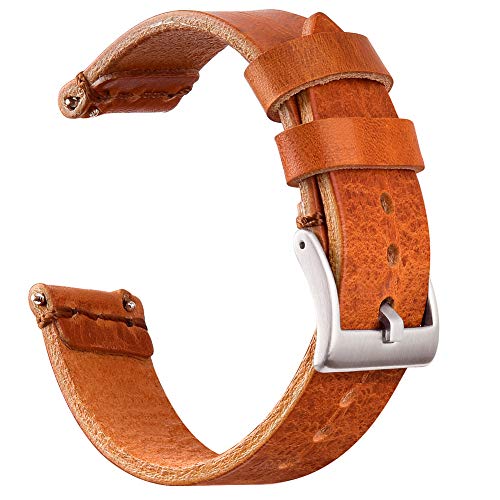 Product Cover Ritche 20mm Leather Watch Bands, Quick Release Leather Watch Strap Oil Wax Leather Watch Bands for Men