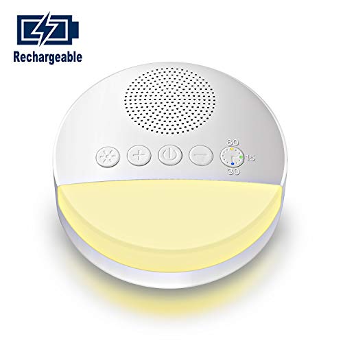 Product Cover White Noise Machine - Sound Machine for Relaxation & Sleeping,with Baby Soothing Night Light and Memory Function,10 High Fidelity Nature Sounds,Sleep Sound Therapy for Home,Office,Baby and Adults