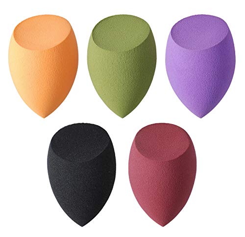 Product Cover 5 Pcs Makeup sponges Set Blender Beauty Cosmetics Tool Flawless Facial Powder Puff Foundation Sponges Professional Make Up Applicator Latex-Free Suit for All Skin Type (001)