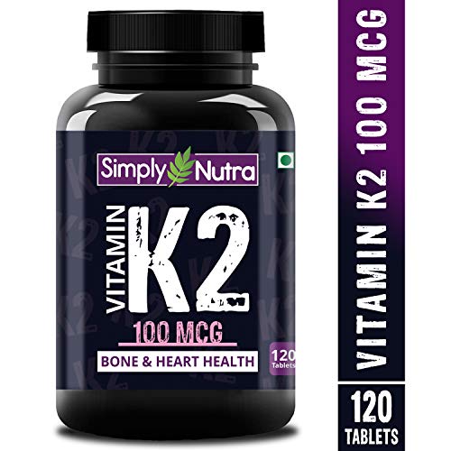 Product Cover Simply Nutra Vitamin K2 MK7 100mcg Supplement | High Potency | Bones & Heart Health | 120 Veg Tablets
