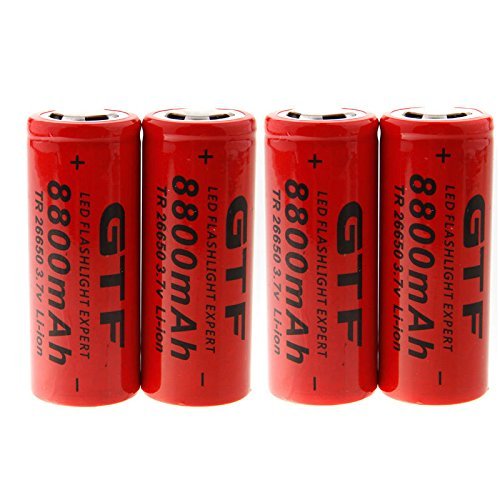 Product Cover KLJKUJ GTF 3.7V 26650 4200mAh Lithium Battery red 1pcs