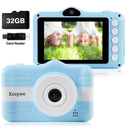 Product Cover Kids Camera, Digital Camera for Kids, Camera for Kids Gifts 3-10 Year Old 3.5 Inch Large Screen with 32GB SD Card, Card Reader, 2019 Upgraded