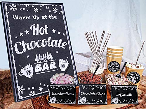 Product Cover FaCraft Hot Chocolate Bar Kit Luxury Supplies -Sign Labels Tags,Table Cards,Spoons and Straws