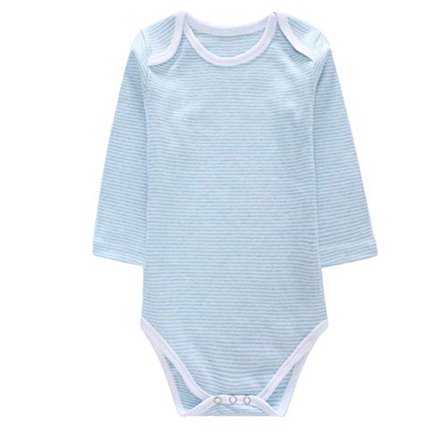 Product Cover Dolphin House Baby Girls' and Boys' Long-Sleeve Mitten-Cuff Onesies Bodysuits,Infant Organic Cotton Clothes (G006, 6-9 M)