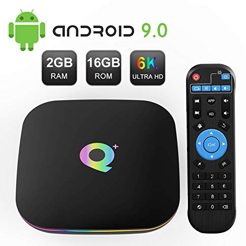 Product Cover Android 9.0 TV Boxes, Q Plus Box 2 GB RAM 16GB ROM H6 Quad Core WiFi 2.4G Ethernet USB 3.0 Support 6K Ultra HD Internet Video Player