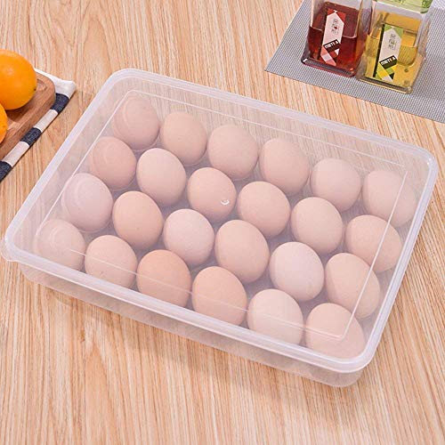 Product Cover SHOPPOWORLD Plastic Egg Tray for Fridge Storage 24 Egg Holder Tray with Lid Egg Storage Container Egg Box for Fridge Kitchen and Drawer