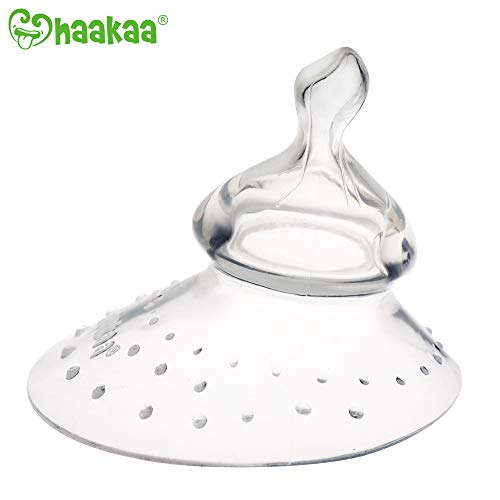 Product Cover haakaa Nipple Shield Breastfeeding Nipple Shields for Nursing Breast Shields New Upgrade Extra-Soft Flexible Nippleshield, 1pc