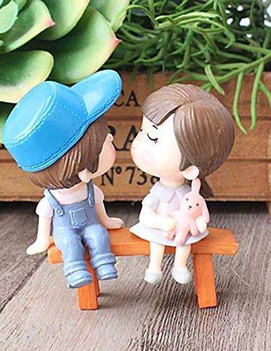Product Cover Chocozone Kissing Couple on Bench Resin Showpiece Couple Miniatures Romantic Gifts for Boyfriend